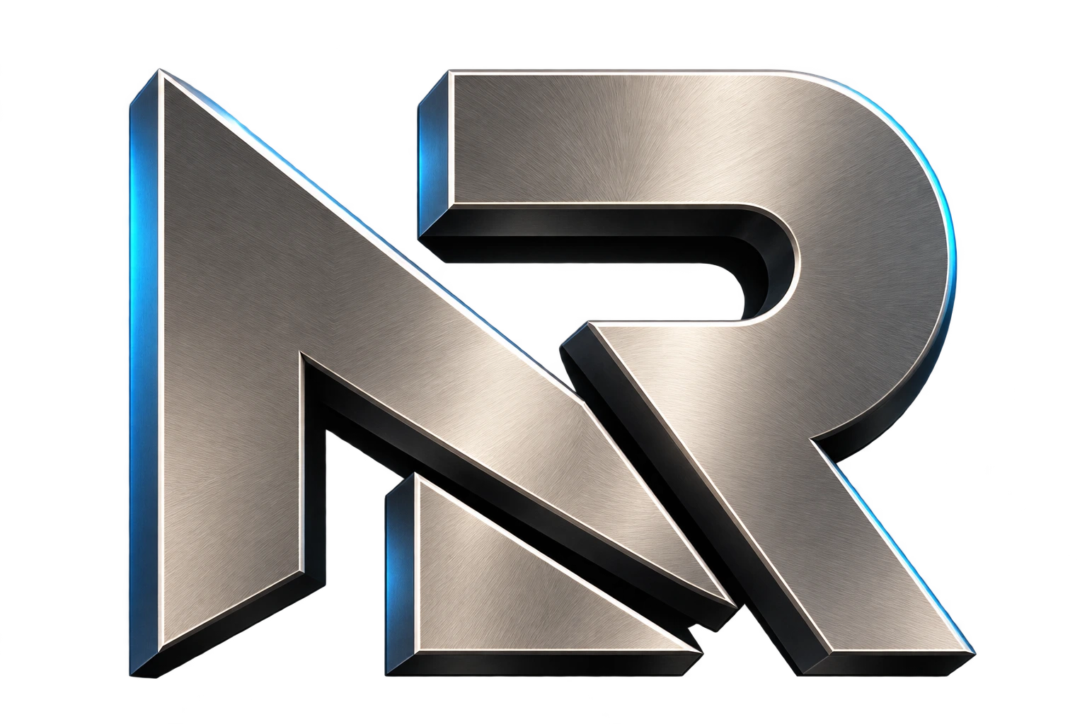 New Run Studios NR monogram in brushed metal